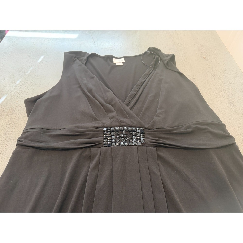 black sleeveless JACLYN SMITH evening gown dress plus size 2X - Picture 2 of 2